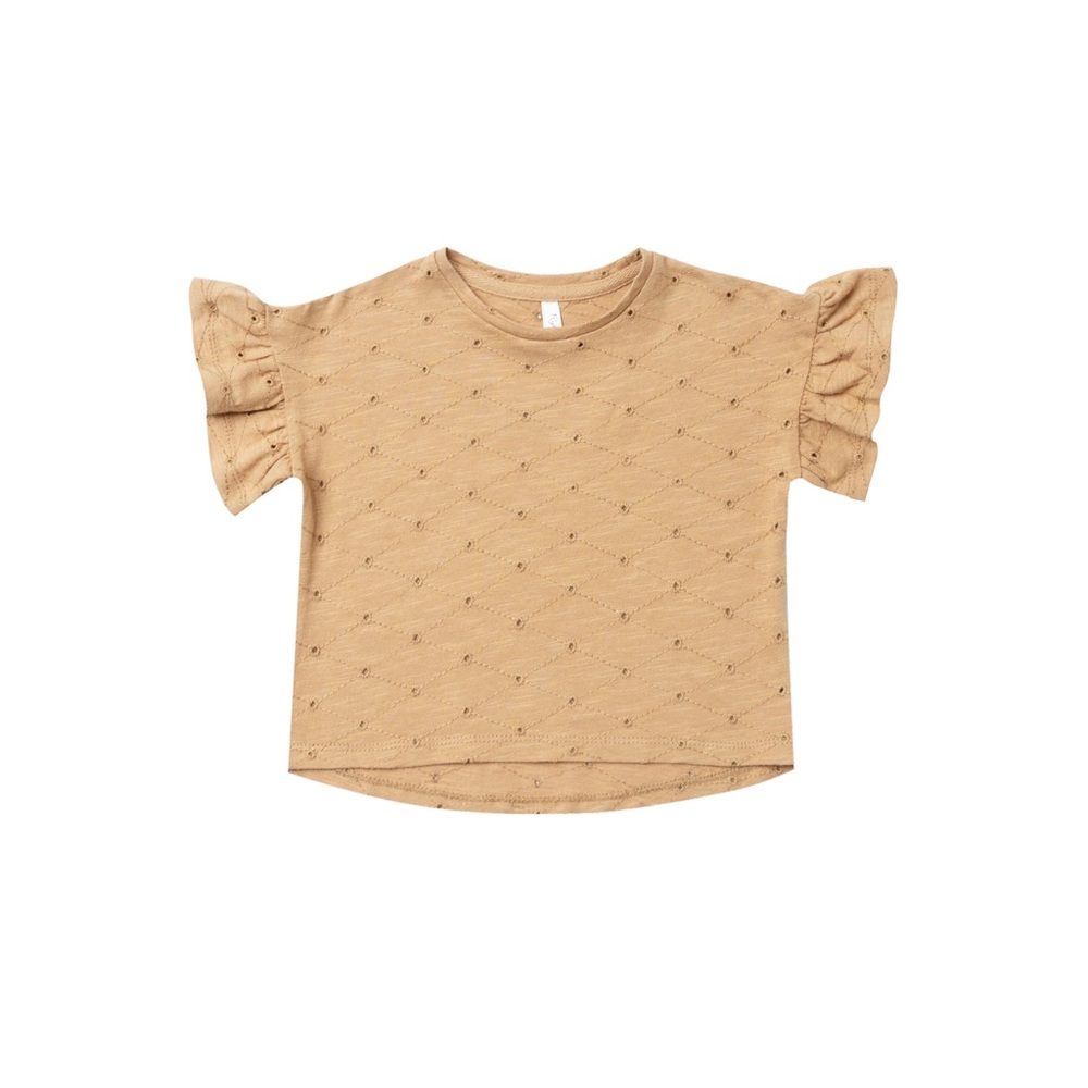 Rylee + Cru Eyelet Flutter Tee NWOT